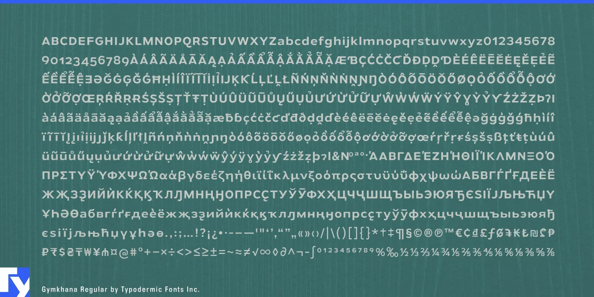 Gymkhana Font preview 7