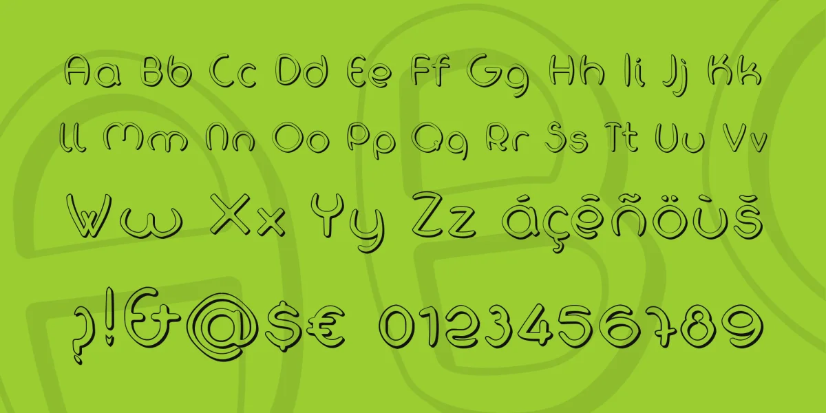 H2O Shadow Font preview 3
