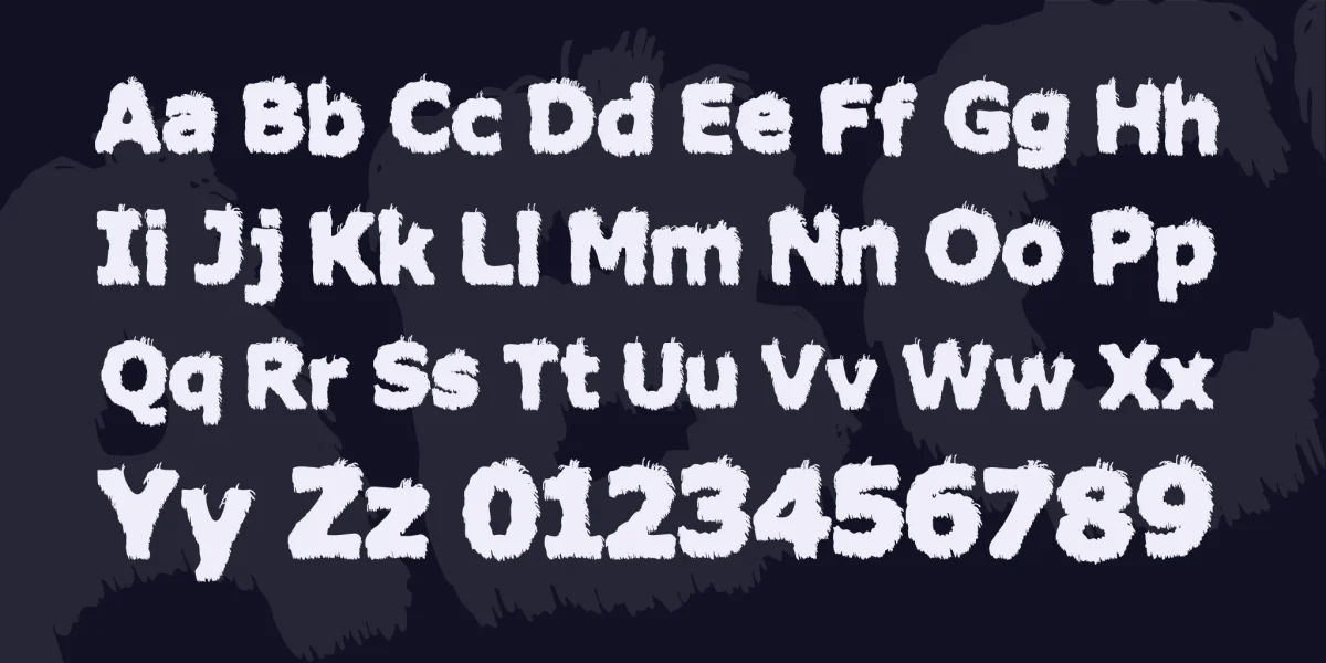 Hairy Monster Font Family preview 3