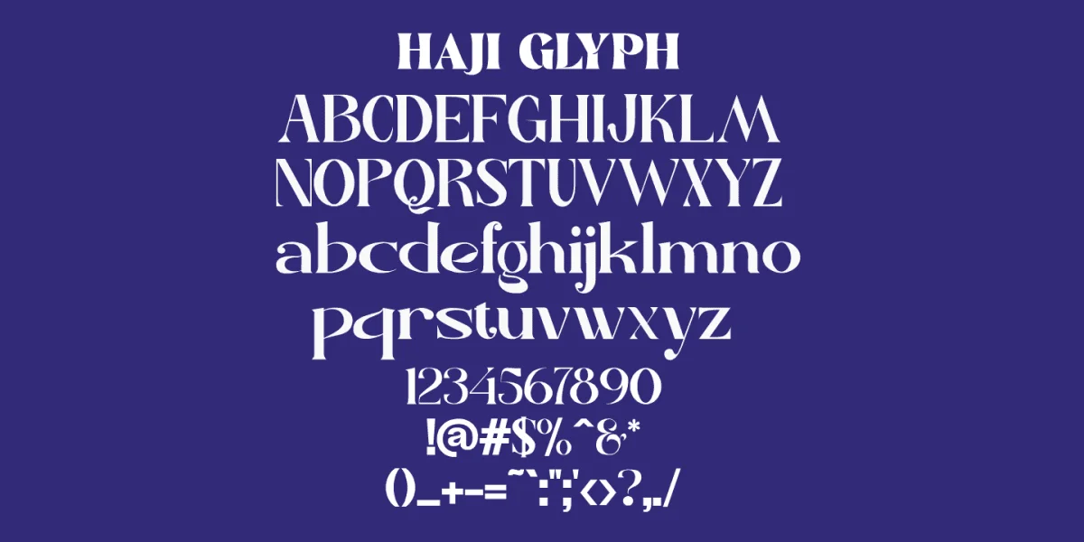 Haji Font preview 2