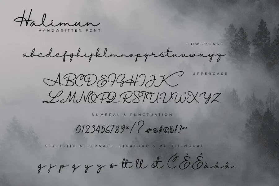 Halimun Font preview 11