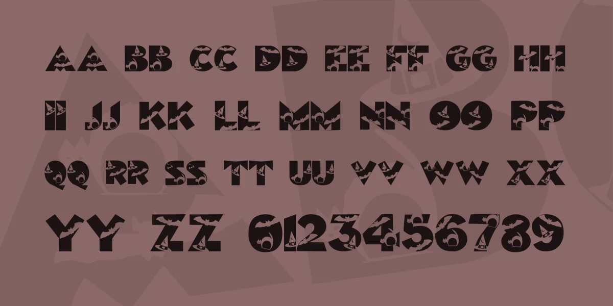 Halloween Kiddy Font Font preview 2