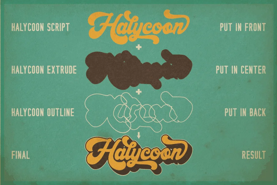 Halycoon Font Family preview 12