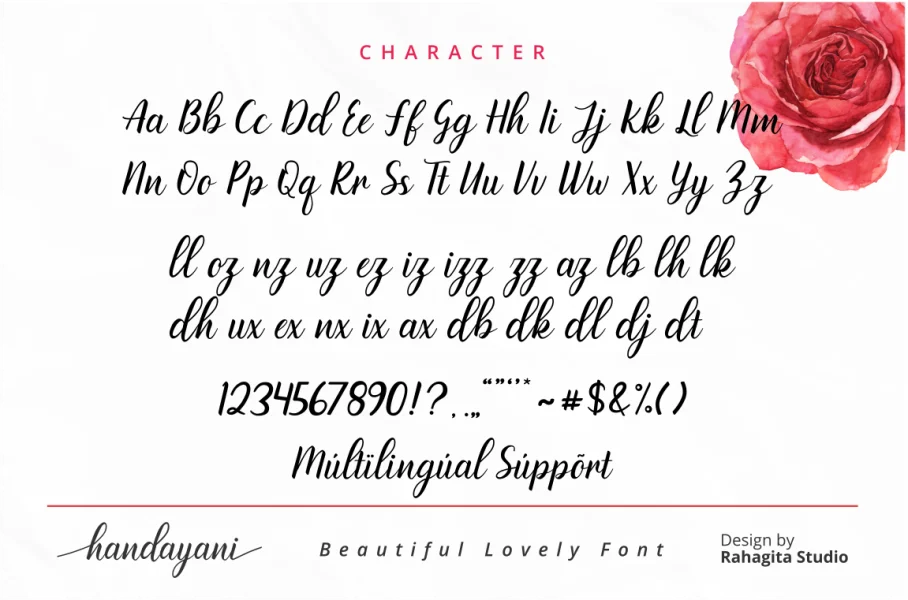 handayani Font preview 4