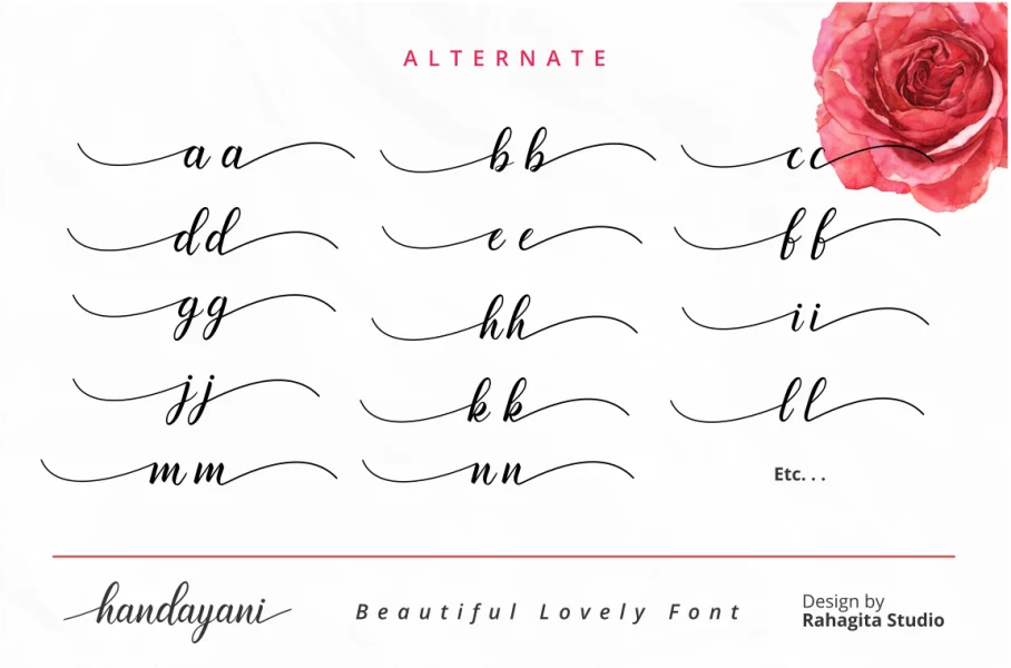 handayani Font preview 5