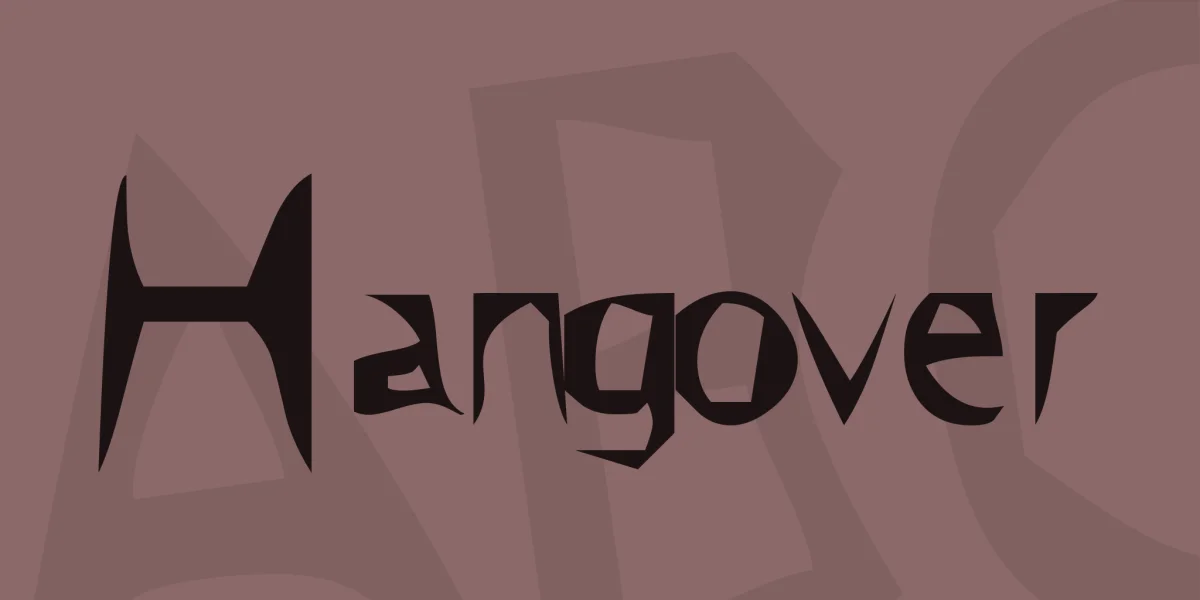 Hangover Font