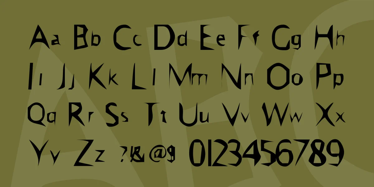 Hangover Font preview 2