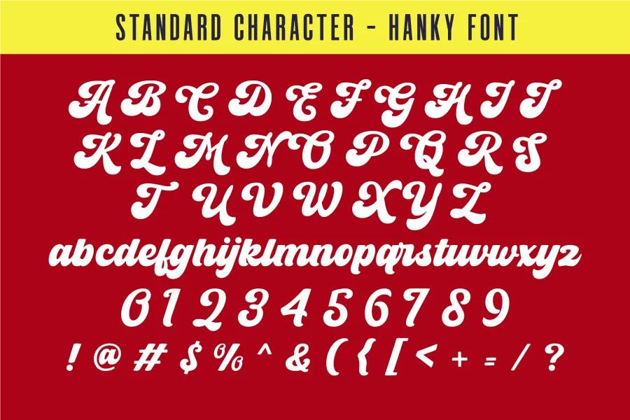 Hanky Demo Font preview 2