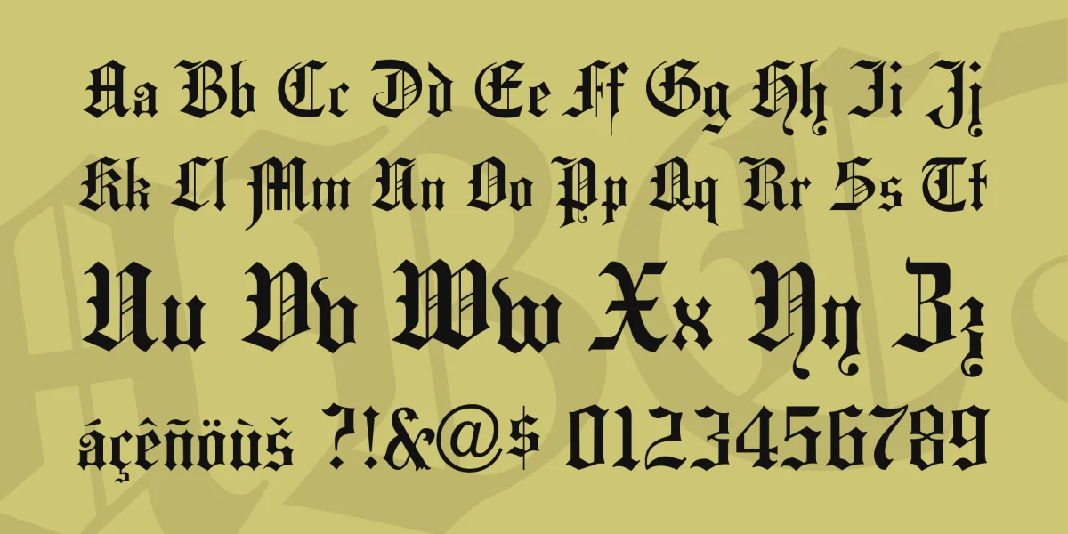 Hansa Gotisch Font preview 4