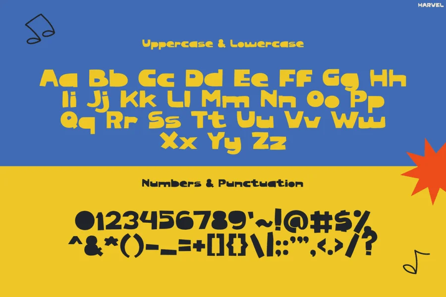 Harvel Font preview 2