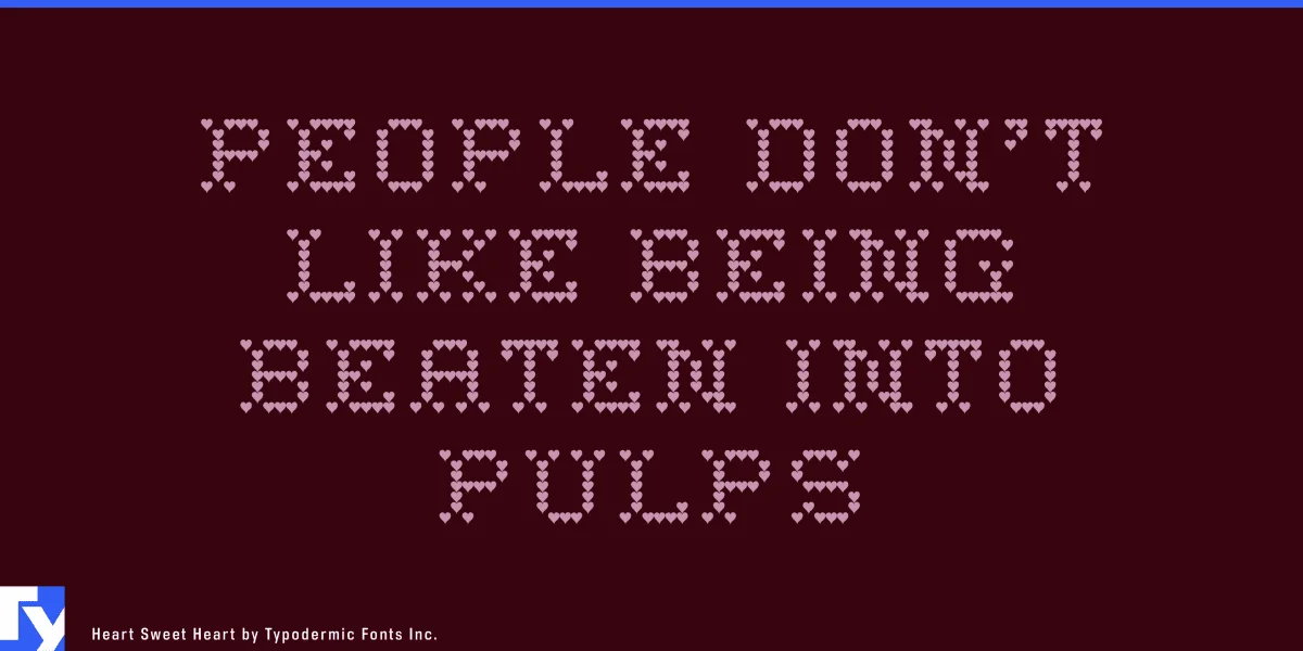Heart Sweet Heart Font preview 3