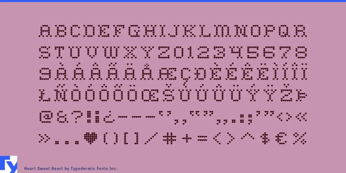 Heart Sweet Heart Font preview 5