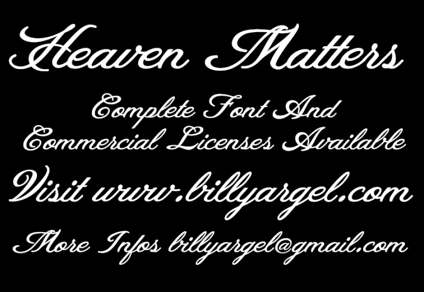 Heaven Matters Personal Use Font