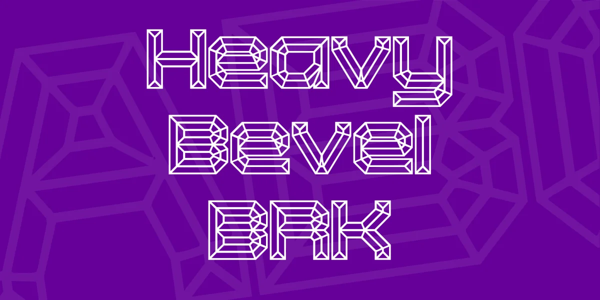 Heavy Bevel BRK Font