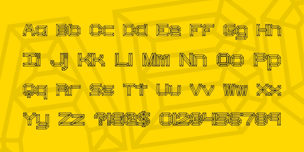 Heavy Bevel BRK Font preview 2