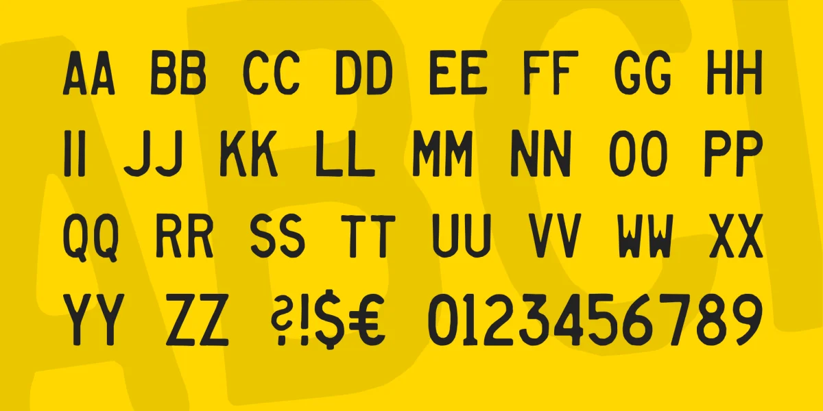 Heavy Equipment Font preview 3