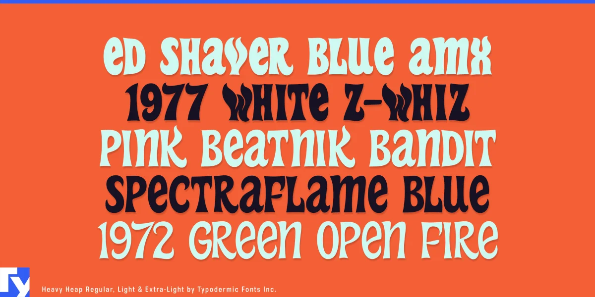 Heavy Heap Font preview 2