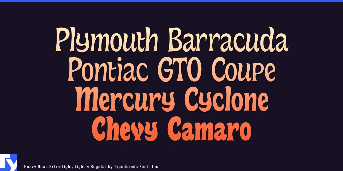Heavy Heap Font preview 4