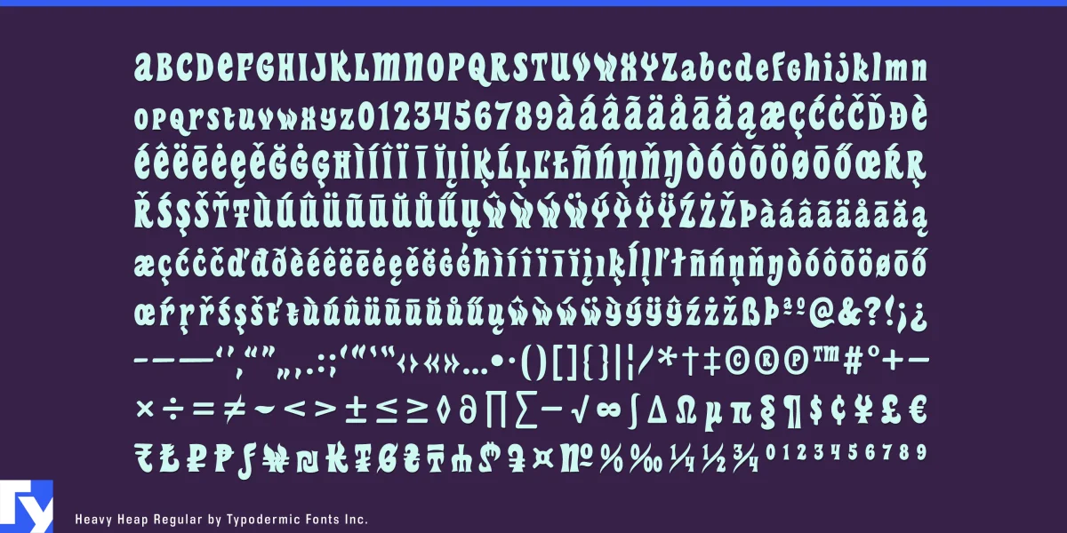 Heavy Heap Font preview 5