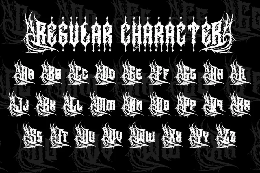 Heavytal-Personal use Font preview 10