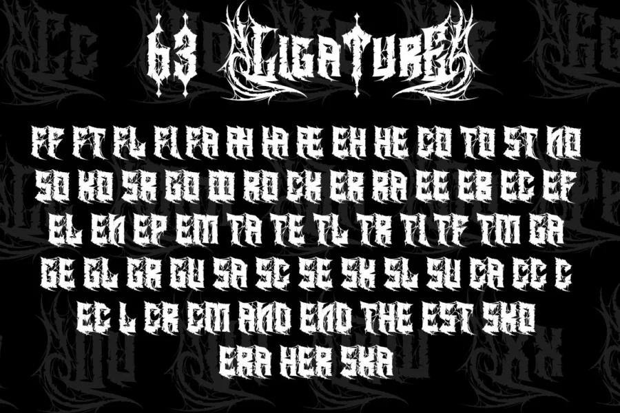 Heavytal-Personal use Font preview 11