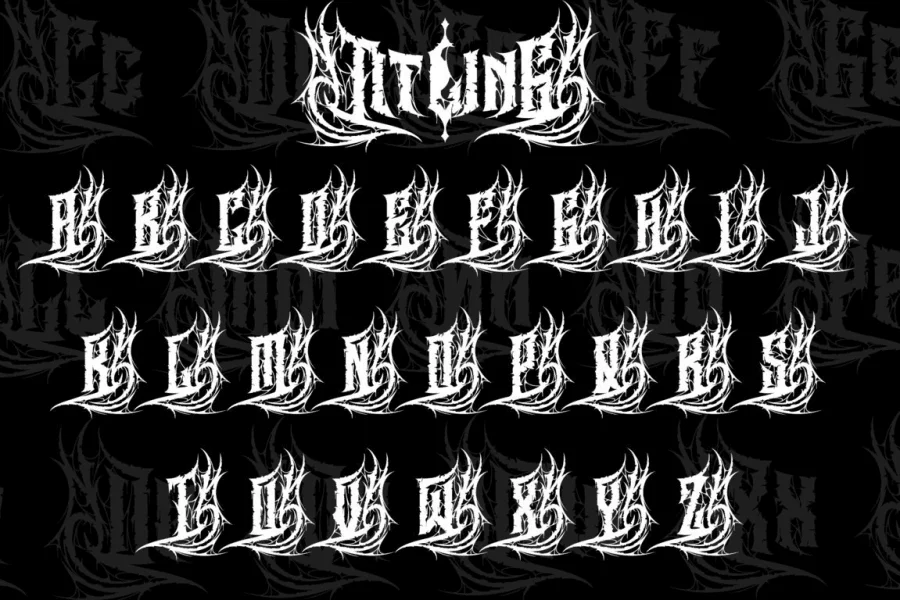 Heavytal-Personal use Font preview 12