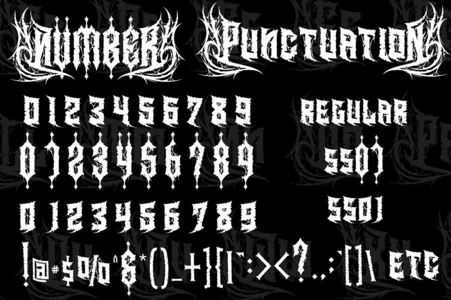 Heavytal-Personal use Font preview 14