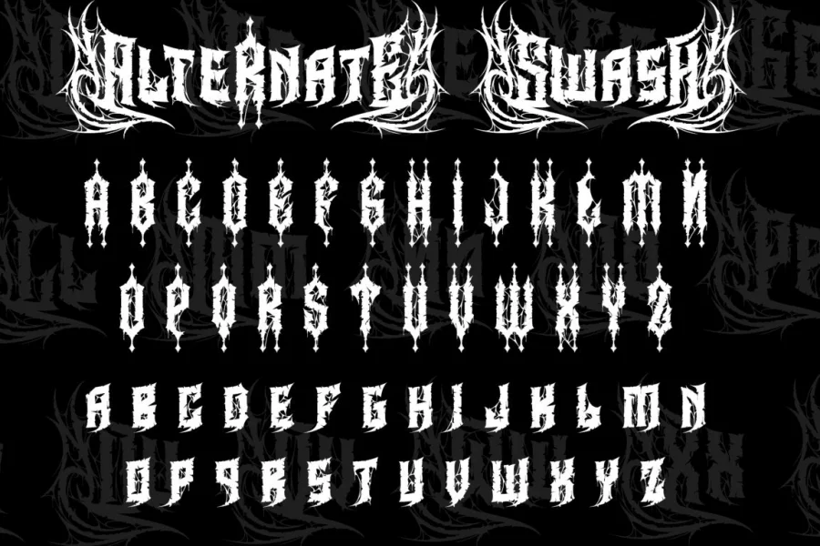 Heavytal-Personal use Font preview 15