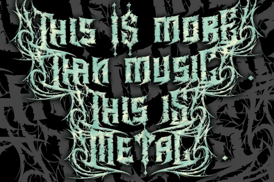 Heavytal-Personal use Font preview 8