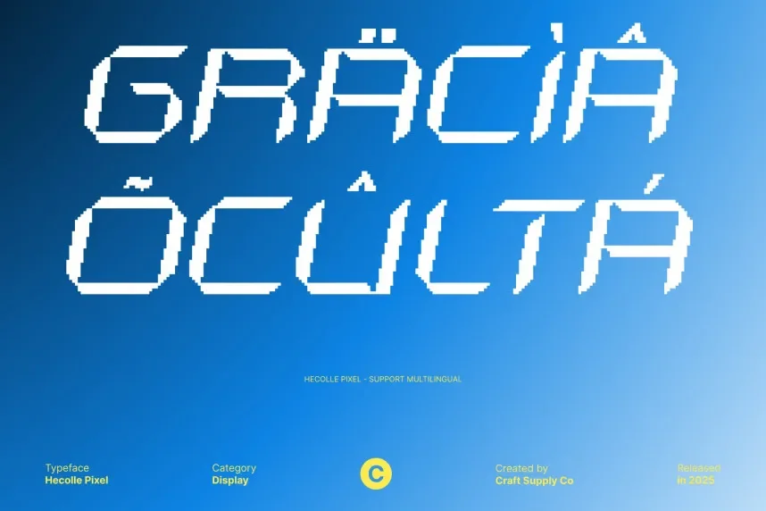 Hecolle Pixel Font preview 5