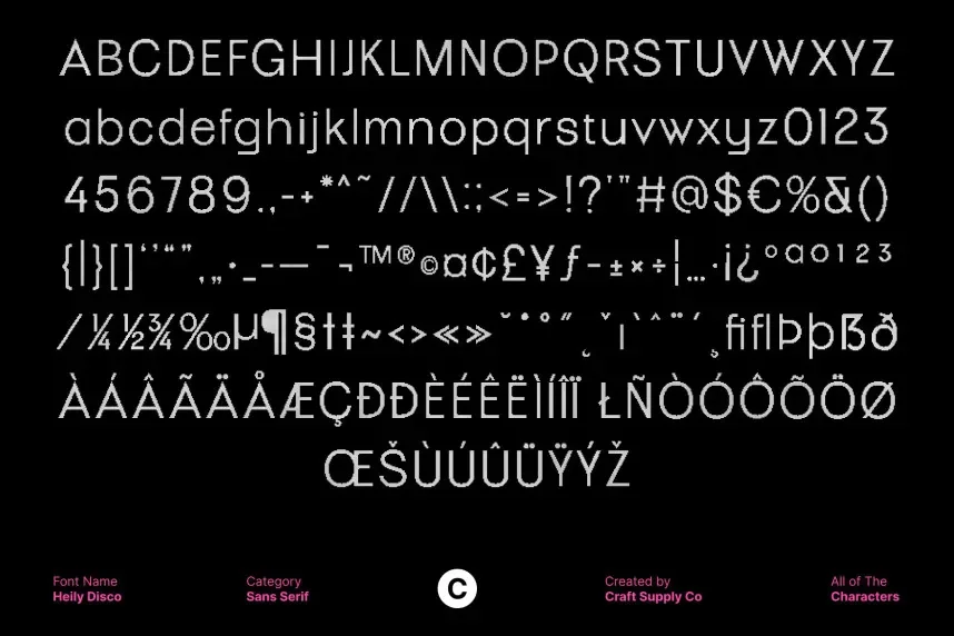 Heily Disco Font preview 6