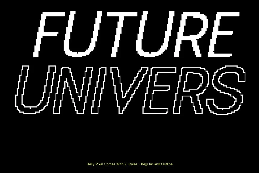 Heily Pixel Font preview 3