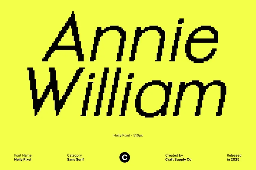 Heily Pixel Font preview 4