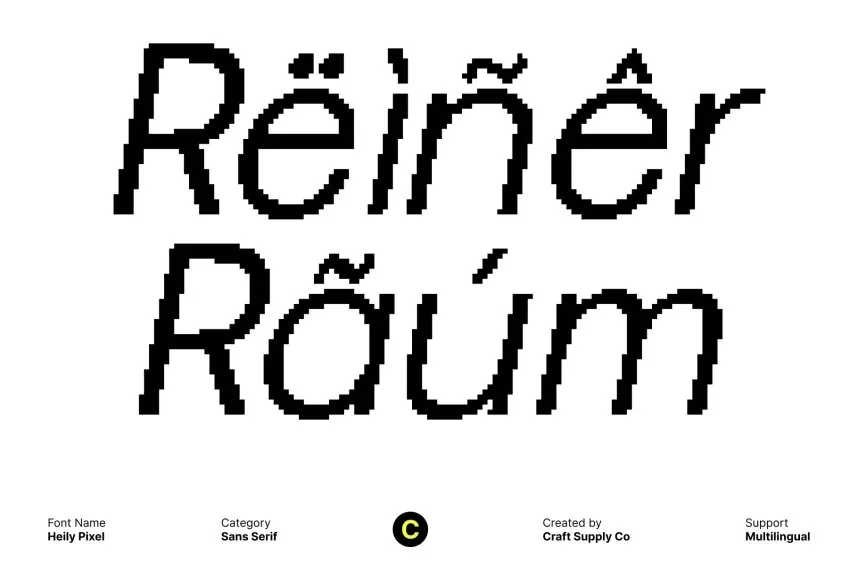 Heily Pixel Font preview 5