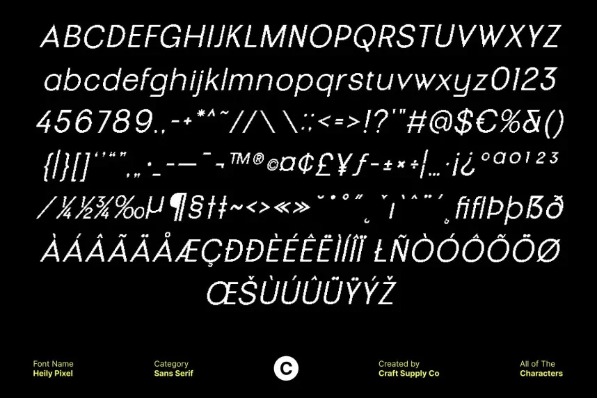Heily Pixel Font preview 6