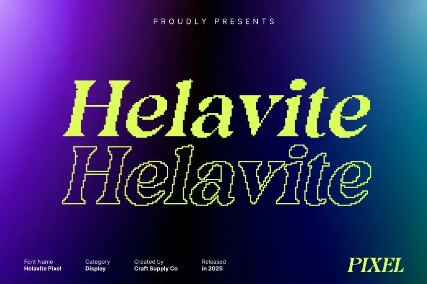 Helavite Pixel Font preview 2