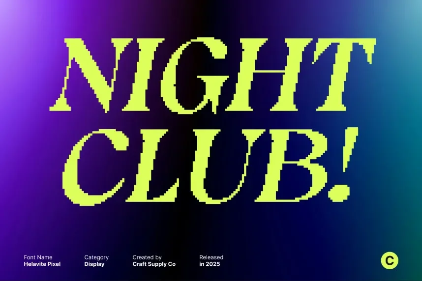 Helavite Pixel Font preview 3