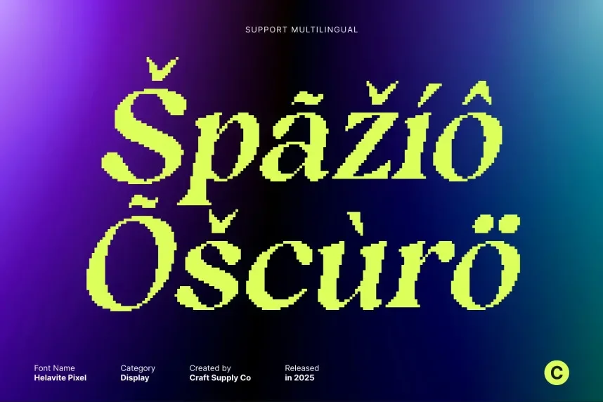 Helavite Pixel Font preview 5