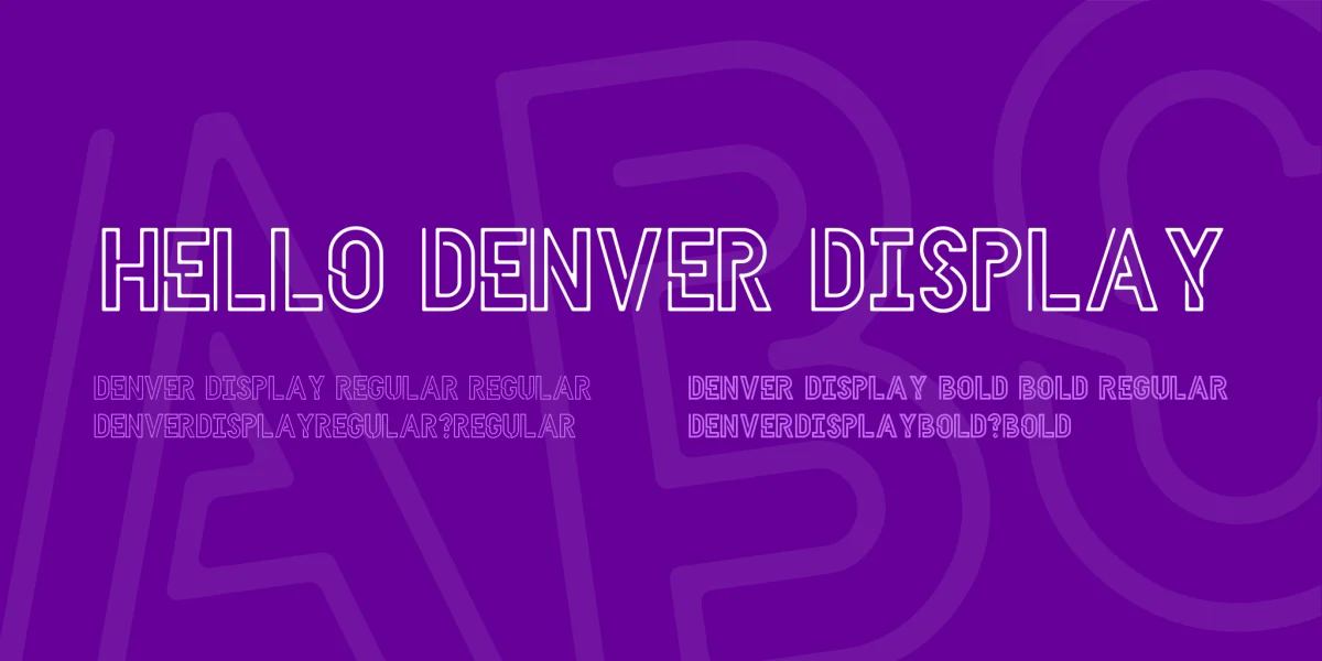 HELLO DENVER DISPLAY Font Family