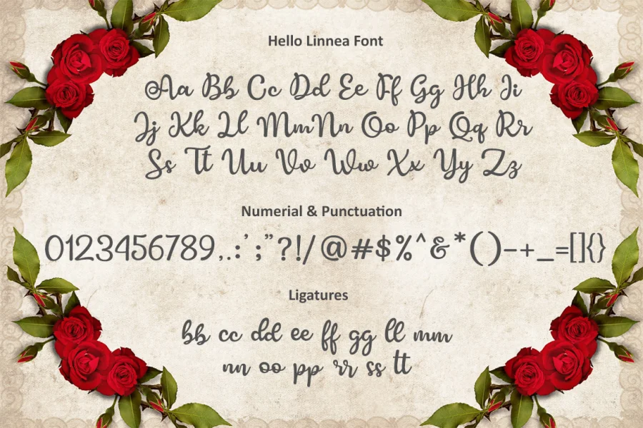 Hello Linnea Font preview 2