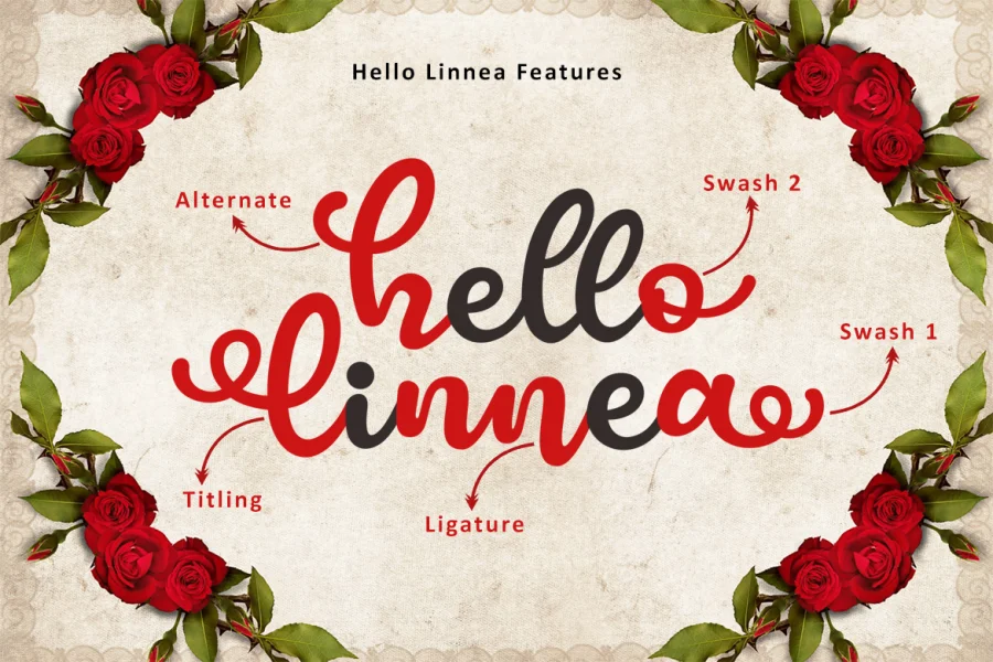 Hello Linnea Font preview 3