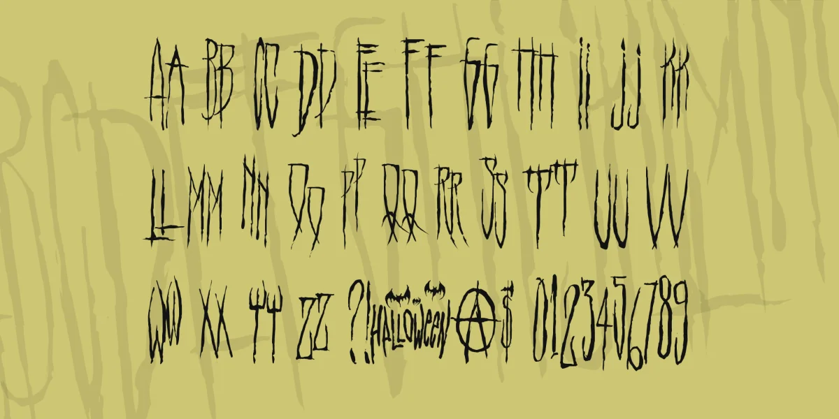 HELLO WEEN FONT Font preview 3