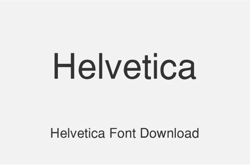 Helvetica Sans Font