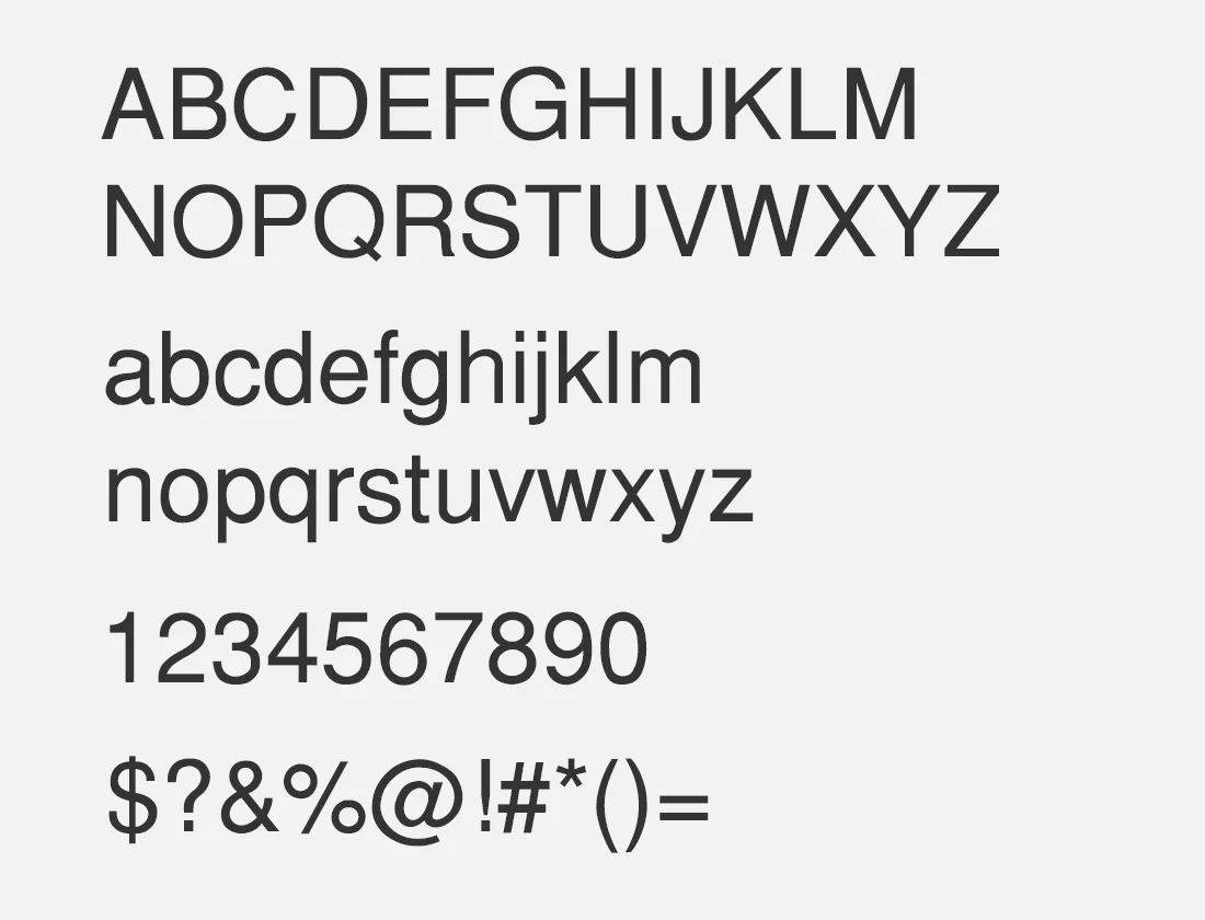 Helvetica Sans Font preview 2