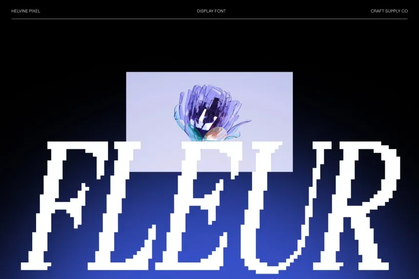 Helvine Pixel Font preview 3