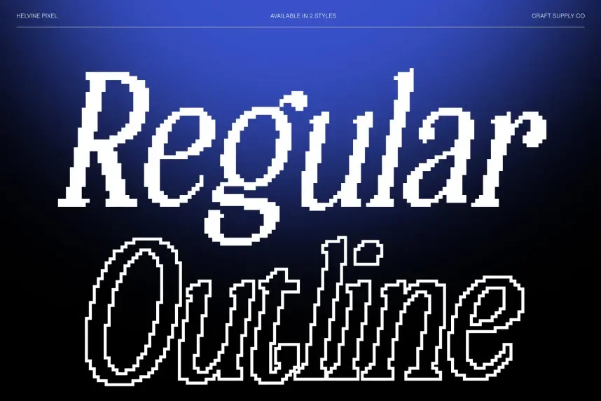 Helvine Pixel Font preview 4