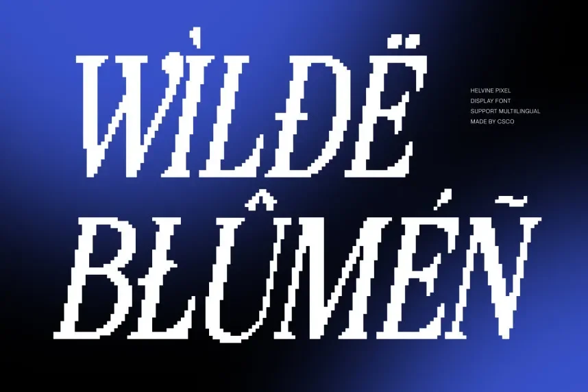 Helvine Pixel Font preview 5