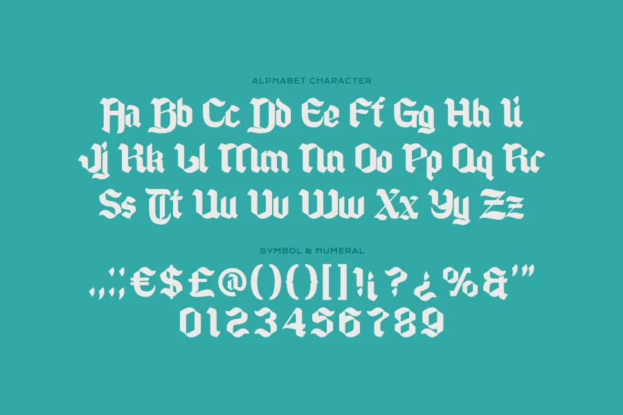 Heraldic Shadows Font preview 5