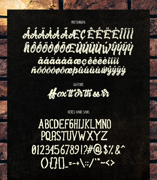 Herey Script Free Version Font preview 8