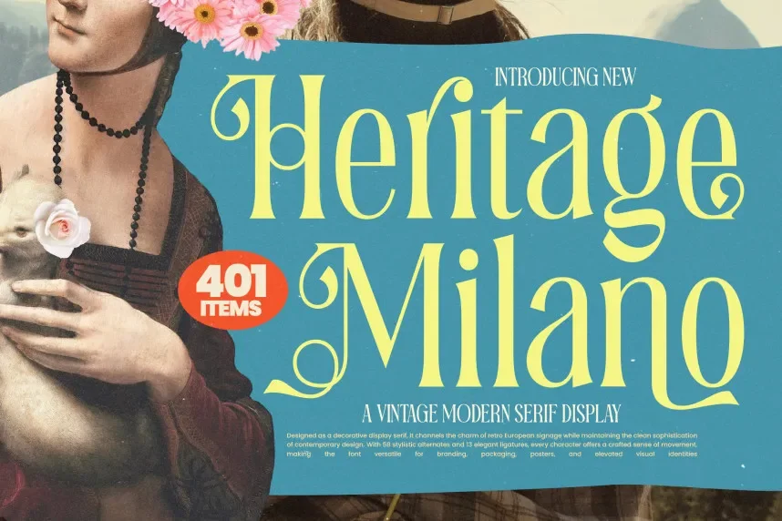 Heritage Milano Font preview 2